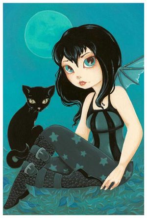 Moonlight Hijinks Gothic Fairy - Fine Art Print Terra Bidlespacher